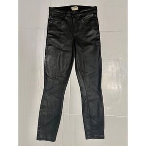 L'AGENCE Marguerite High Rise Skinny Coated Jeans Black 24 2352MCTC